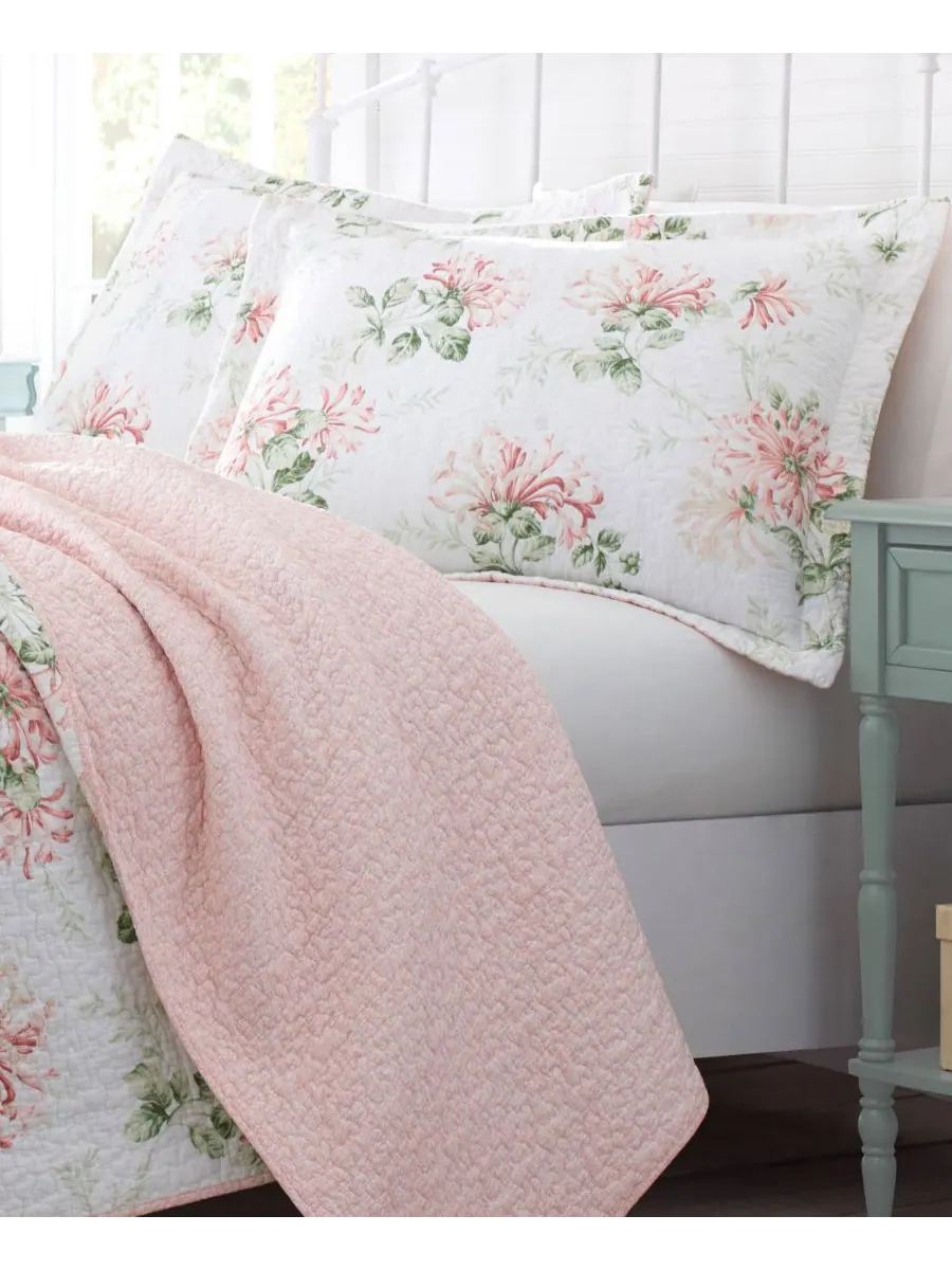 Комплект постельного белья Honeysuckle Cotton, двусторонний, 3 предмета, размер King Laura Ashley — изображение 5 из 9