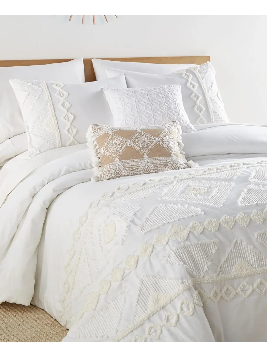 Комплект постельного белья harleson textured, 2 предмета, размер twin/twin xl. Levtex — изображение 4 из 6, белый