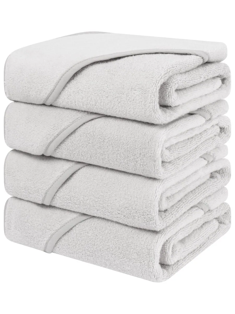 Детский набор банных полотенец с капюшоном, 4 предмета American Soft Linen — изображение 3 из 3, серый