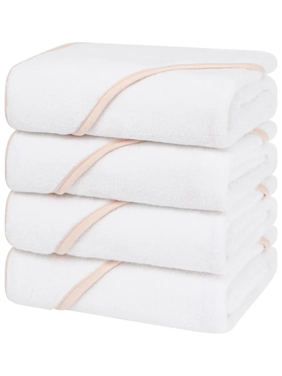 Детский набор банных полотенец с капюшоном, 4 предмета American Soft Linen — изображение 3 из 3, розовый