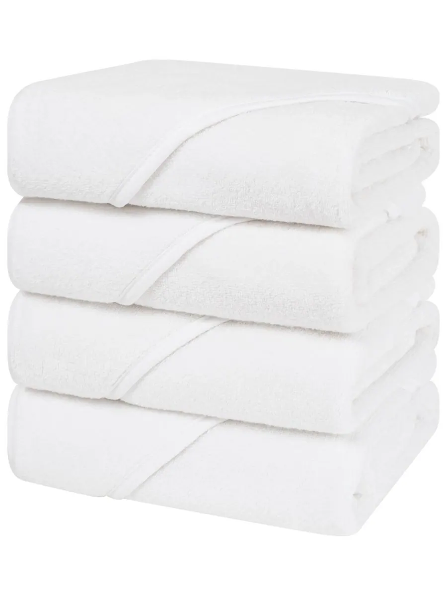 Детский набор банных полотенец с капюшоном, 4 предмета American Soft Linen — изображение 3 из 3, белый
