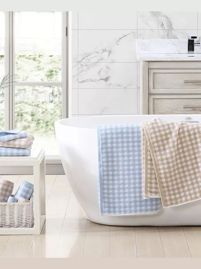Набор полотенец Laura Ashley Ginny Cotton махровые 3 шт — изображение 4 из 5, бежевый белый