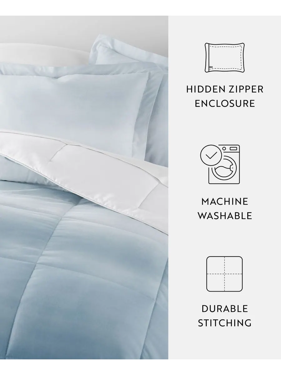 Комплект постельного белья Ocean Waves из 2 предметов, размер Twin/Twin XL Ienjoy Home — изображение 5 из 7, светлый синий