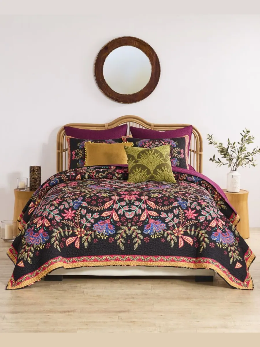 Комплект постельного белья Jessa Vintage Boho из 3 предметов, размер Full/Queen Greenland Home — изображение 2 из 6, синий