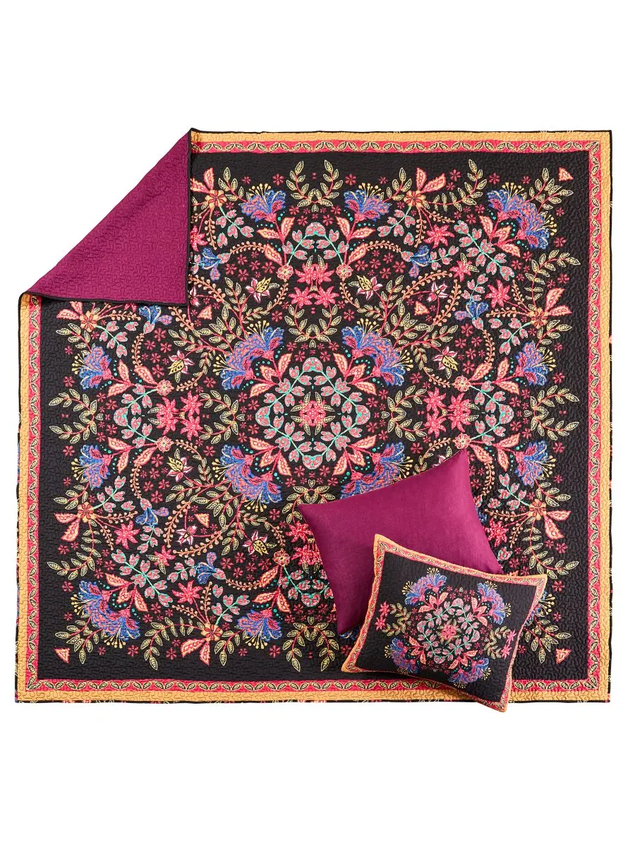 Комплект постельного белья Jessa Vintage Boho из 3 предметов, размер Full/Queen Greenland Home — изображение 4 из 6, синий