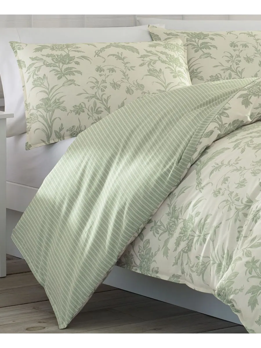 Комплект постельного белья natalie из 7 предметов, размер full/queen Laura Ashley — изображение 8 из 9, шалфейный