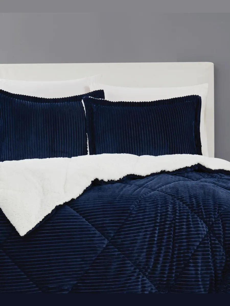 Комплект постельного белья Essential Corduroy из 2 предметов, размер Twin/Twin XL Brooklyn Loom — изображение 5 из 10, серый
