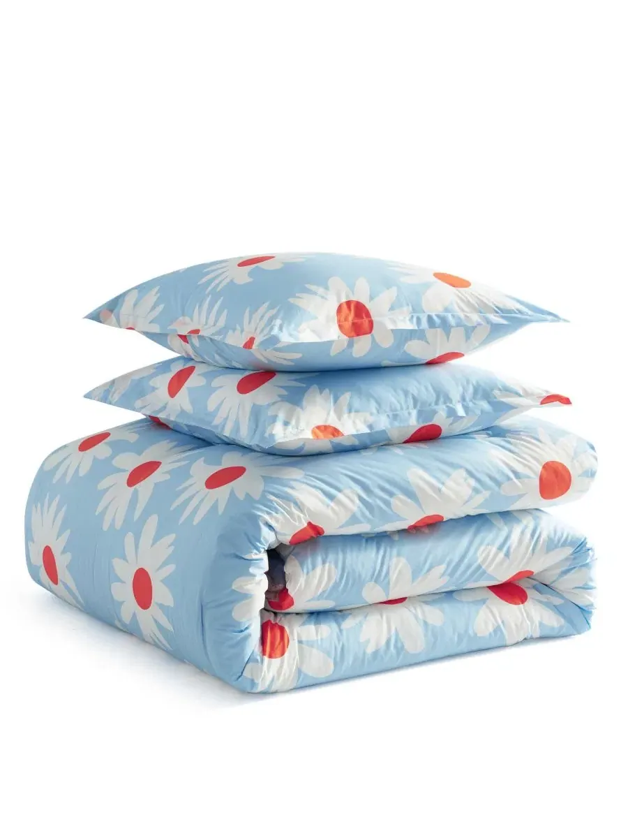 Комплект пододеяльника с простыней Marimekko Rakastaa Ei Rakasta — изображение 6 из 7, светлый синий