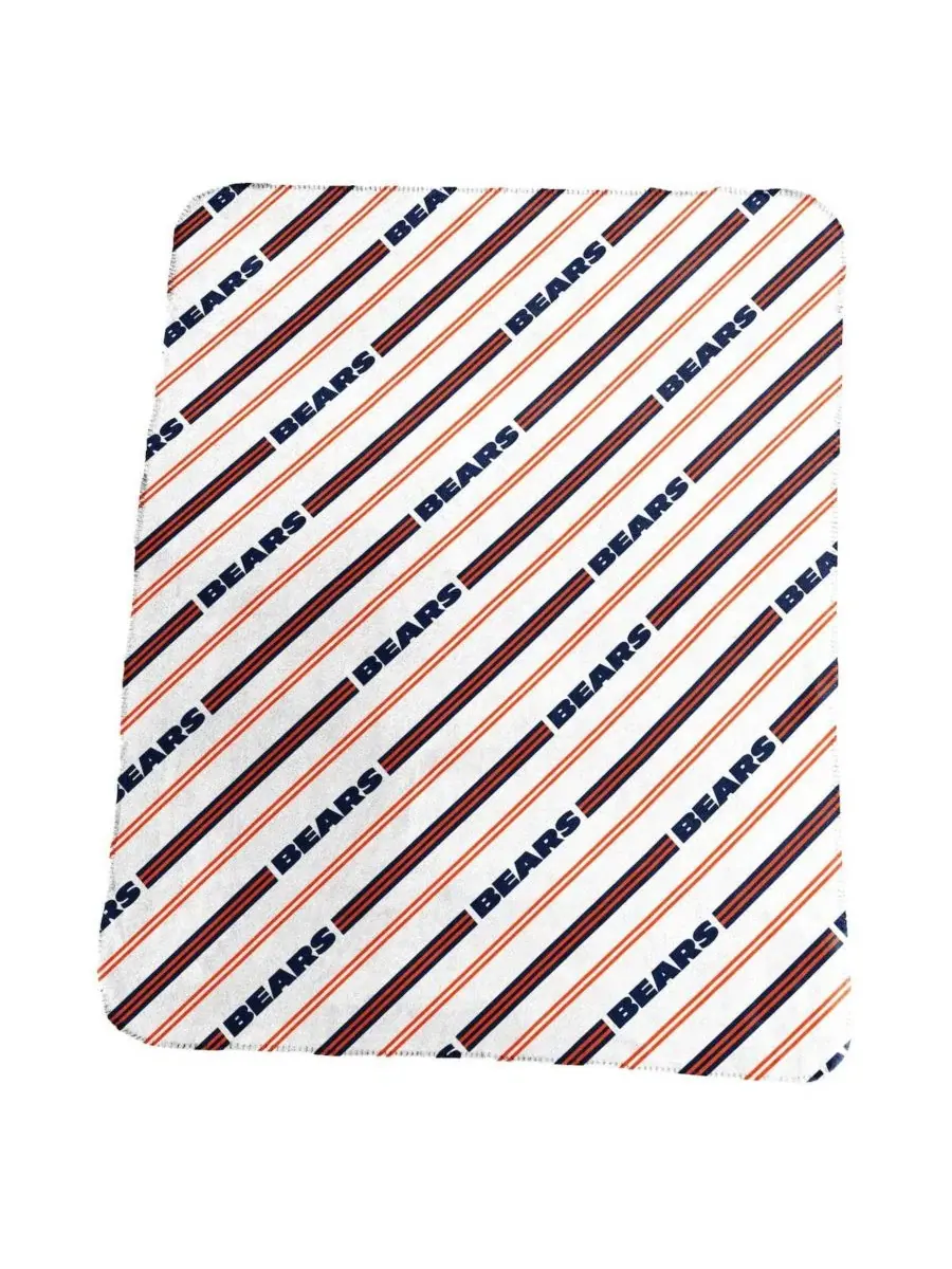 Плед флисовый 127 x 152 см с вертикальными полосами Chicago Bears Classic Vertical Stripe Logo — изображение 1 из 1