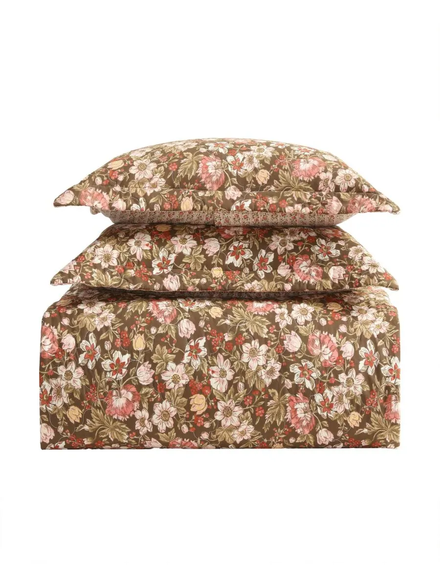 Двусторонний комплект постельного белья Marta, 2 предмета, размер Twin Laura Ashley — изображение 7 из 10, коричневый