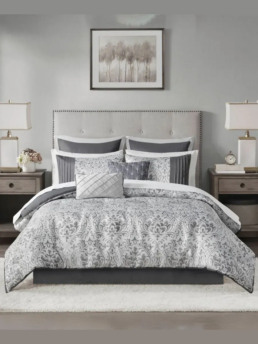 Комплект постельного белья Emilia Jacquard, 12 предметов, размер California King Madison Park