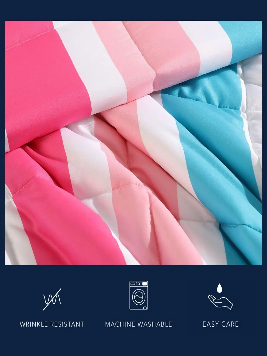 Комплект постельного белья Cru Stripe из микрофибры, 4 предмета, размер Full/Queen Nautica — изображение 9 из 10