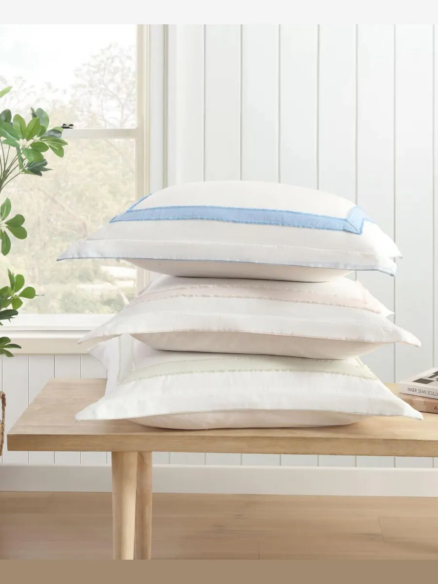 Наволочка Mila из однотонного льна, европейский размер Laura Ashley — изображение 5 из 5, зеленый