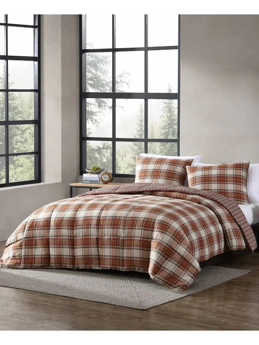 Комплект постельного белья Edgewood Plaid с наполнителем, имитирующим пух, размер Full/Queen Eddie — изображение 3 из 10
