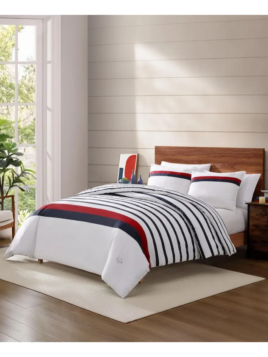 Комплект пододеяльника Tommy Classic Stripe Cotton Reversible 2-Pc. Duvet Cover Set, Twin Tommy — изображение 2 из 10