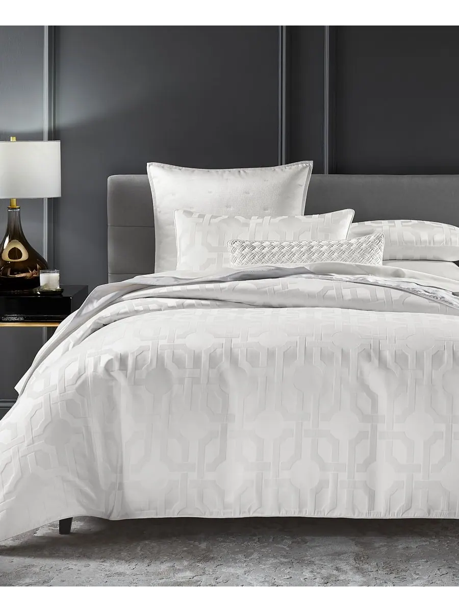 Комплект постельного белья Interlace, размер Full/Queen Hotel Collection — изображение 7 из 8, белый