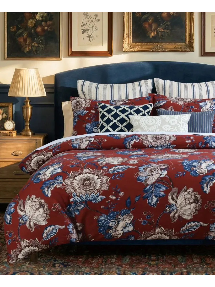 Комплект стеганого одеяла Royce Reversible из 3 предметов, Full/Queen Levtex Home — изображение 3 из 5, красный
