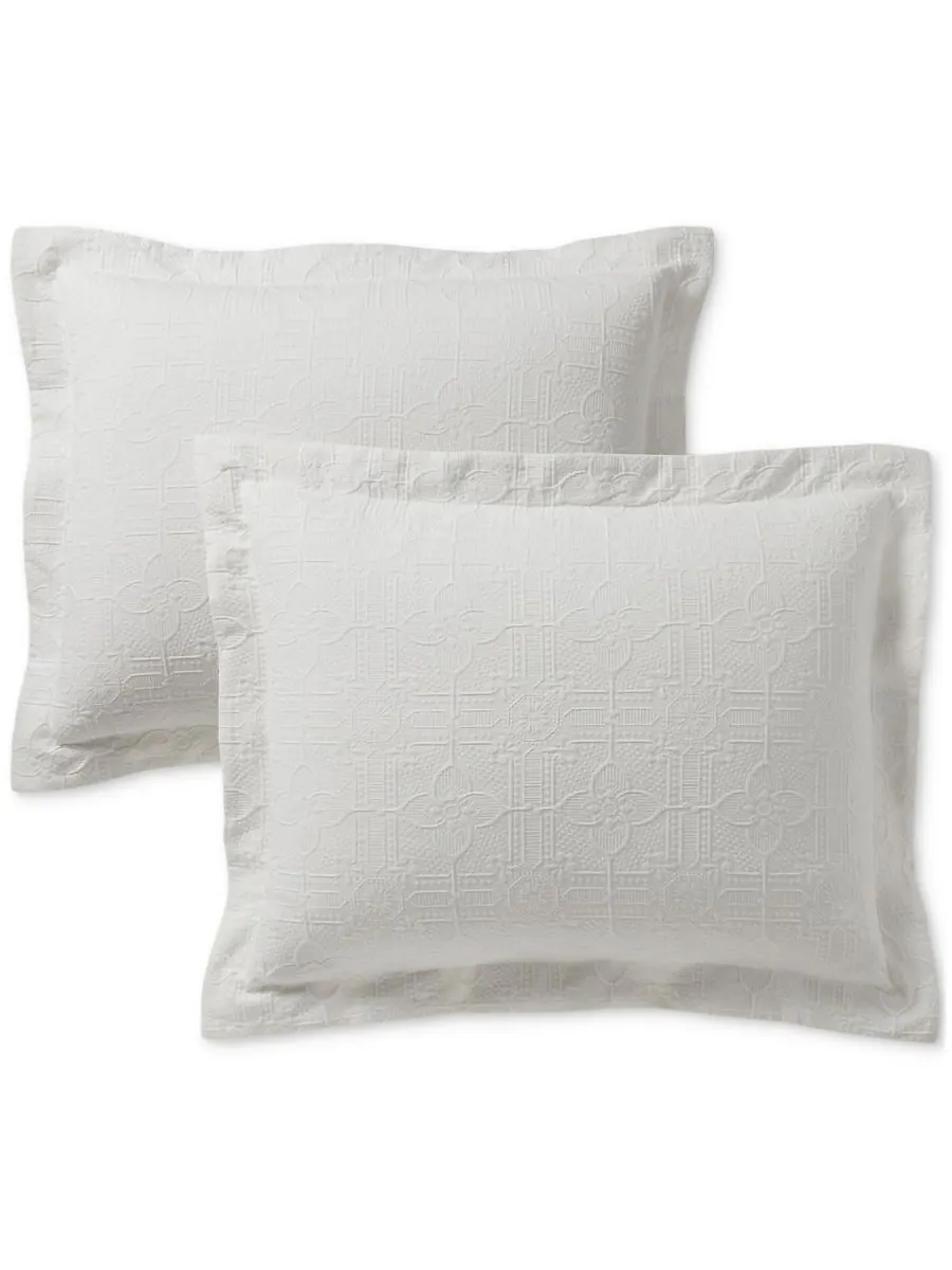 Комплект постельного белья Sascha Textured Medallion, размер Full/Queen Lauren Ralph Lauren — изображение 4 из 10, белый