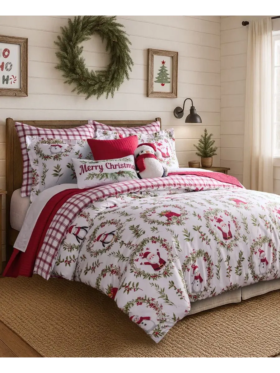 Комплект стеганого одеяла с наволочками Pine and Plaid Levtex Home