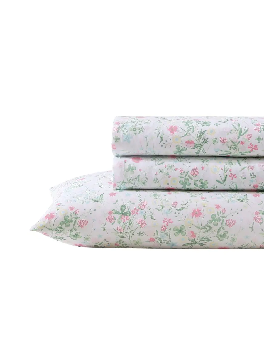 Комплект постельного белья из микрофибры, 4 предмета, размер Queen Laura Ashley, цвет posey dance
