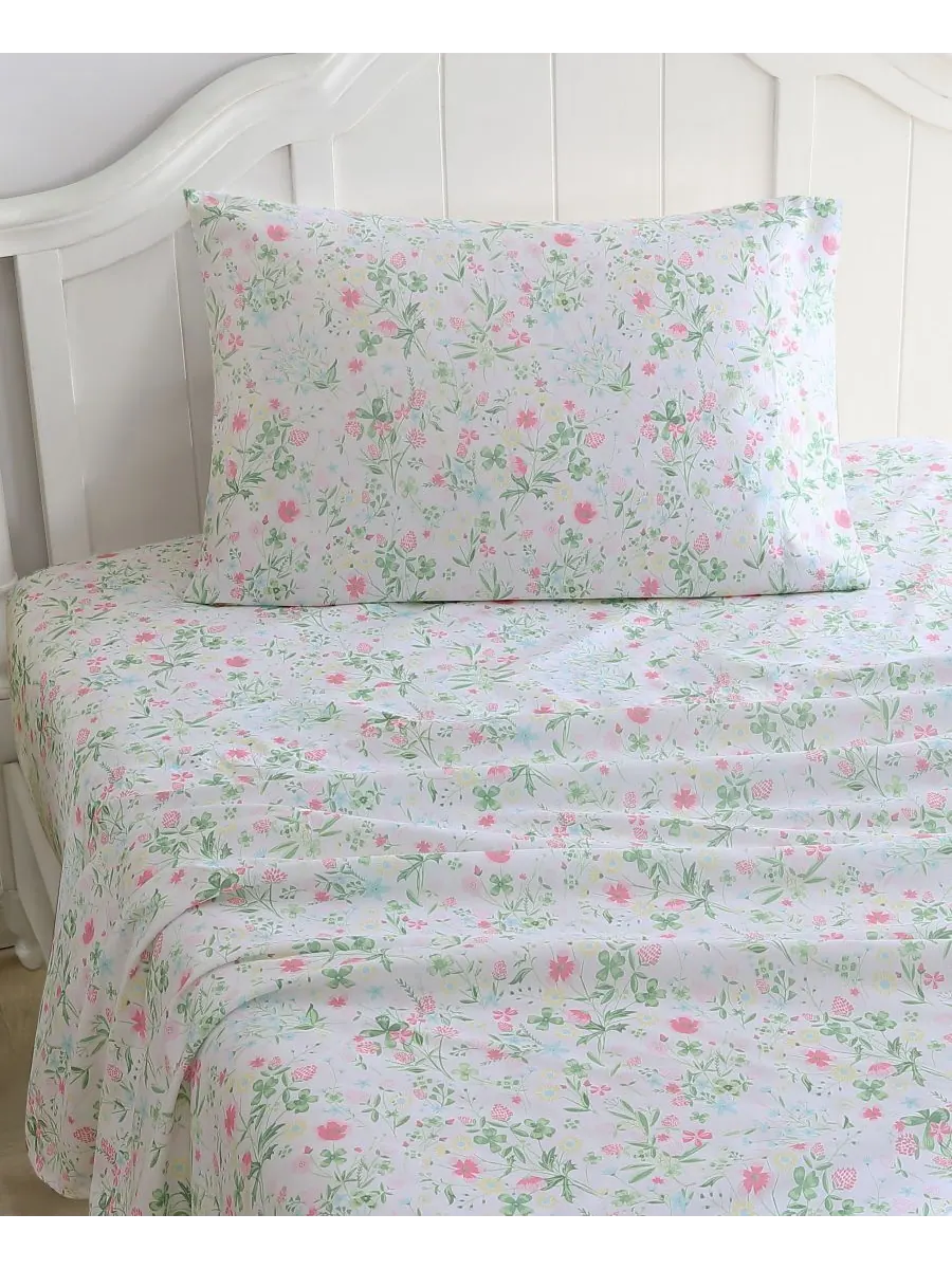 Комплект постельного белья из микрофибры, 4 предмета, размер Queen Laura Ashley, цвет posey dance — изображение 5 из 5