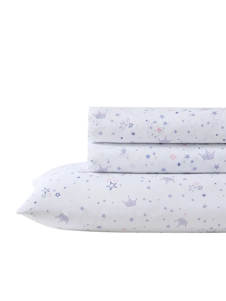 Комплект постельного белья из микрофибры, 4 предмета, размер Queen Laura Ashley, цвет dancing stars