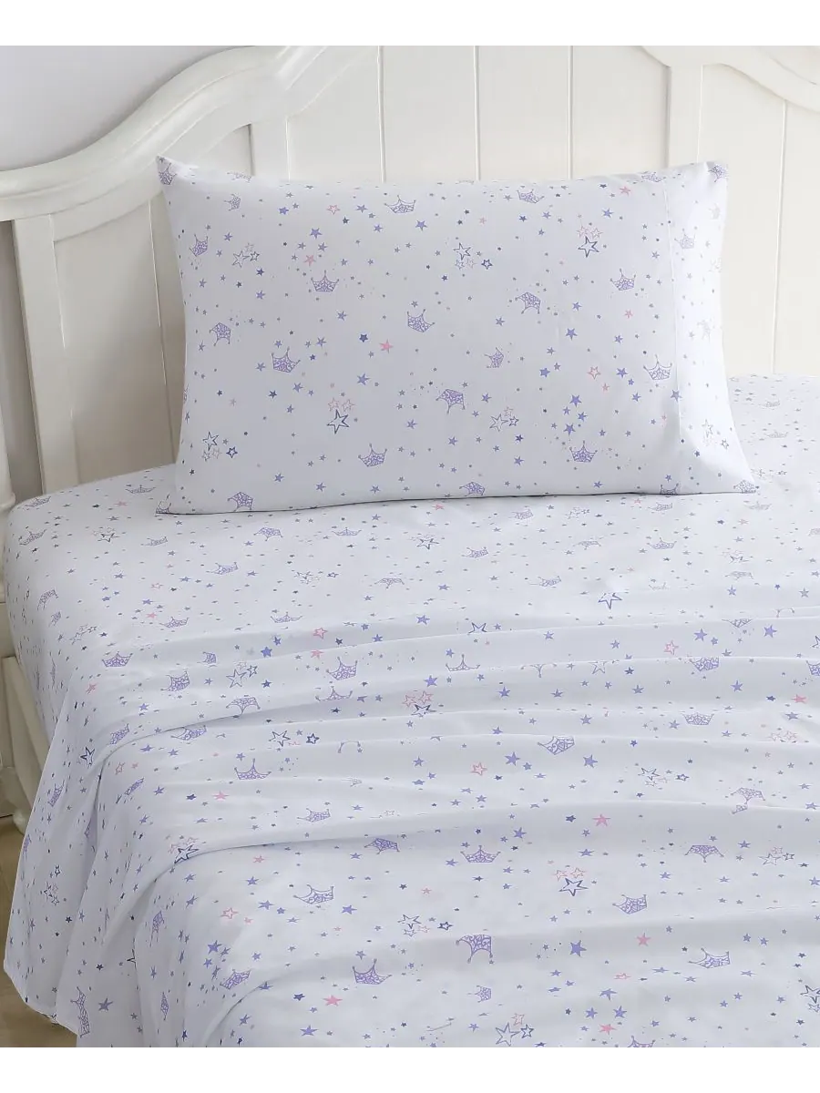 Комплект постельного белья из микрофибры, 4 предмета, размер Queen Laura Ashley, цвет dancing stars — изображение 4 из 4