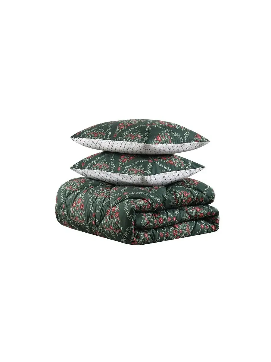 Комплект постельного белья 4 предмета Holly Tree Lenox — изображение 7 из 10, зеленый