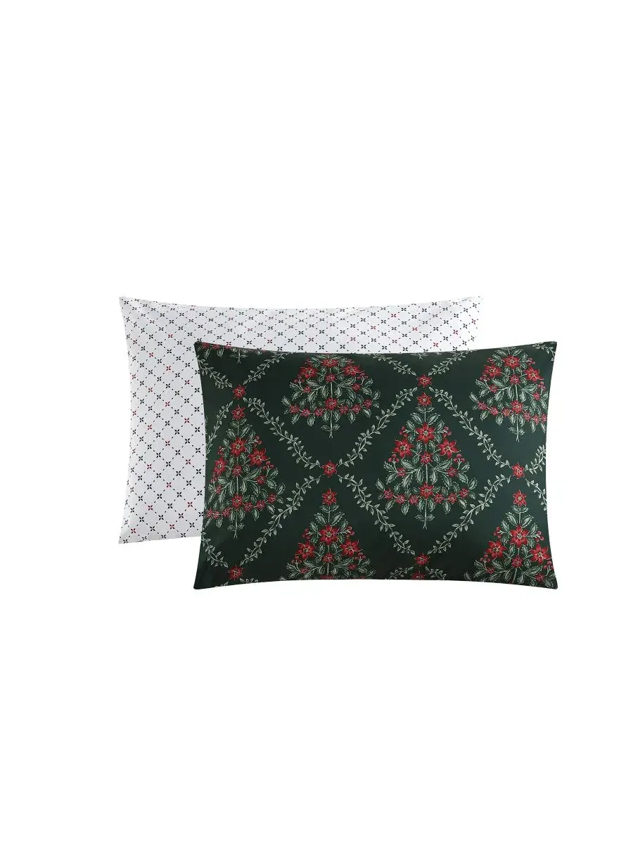 Комплект постельного белья 4 предмета Holly Tree Lenox — изображение 9 из 10, зеленый