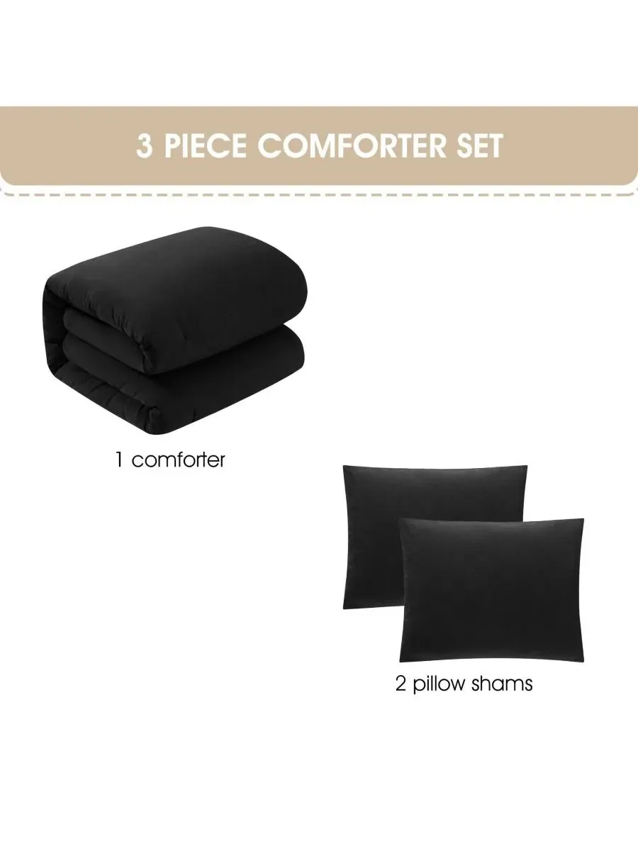 Комплект стеганого одеяла Anaya Solid, Twin, Polyester Stratford Park — изображение 4 из 7, черный