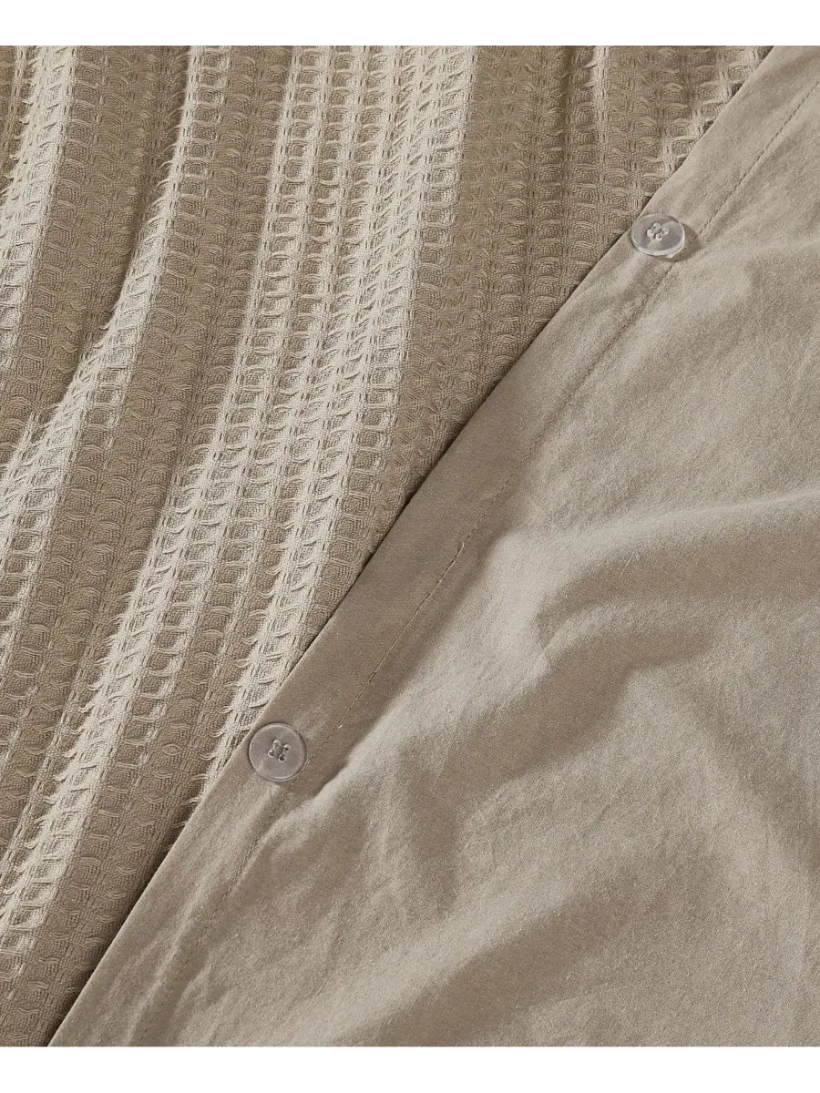 Комплект постельного белья Heritage Cotton Waffle, 3 предмета, размер Full/Queen Cannon — изображение 3 из 6, хаки