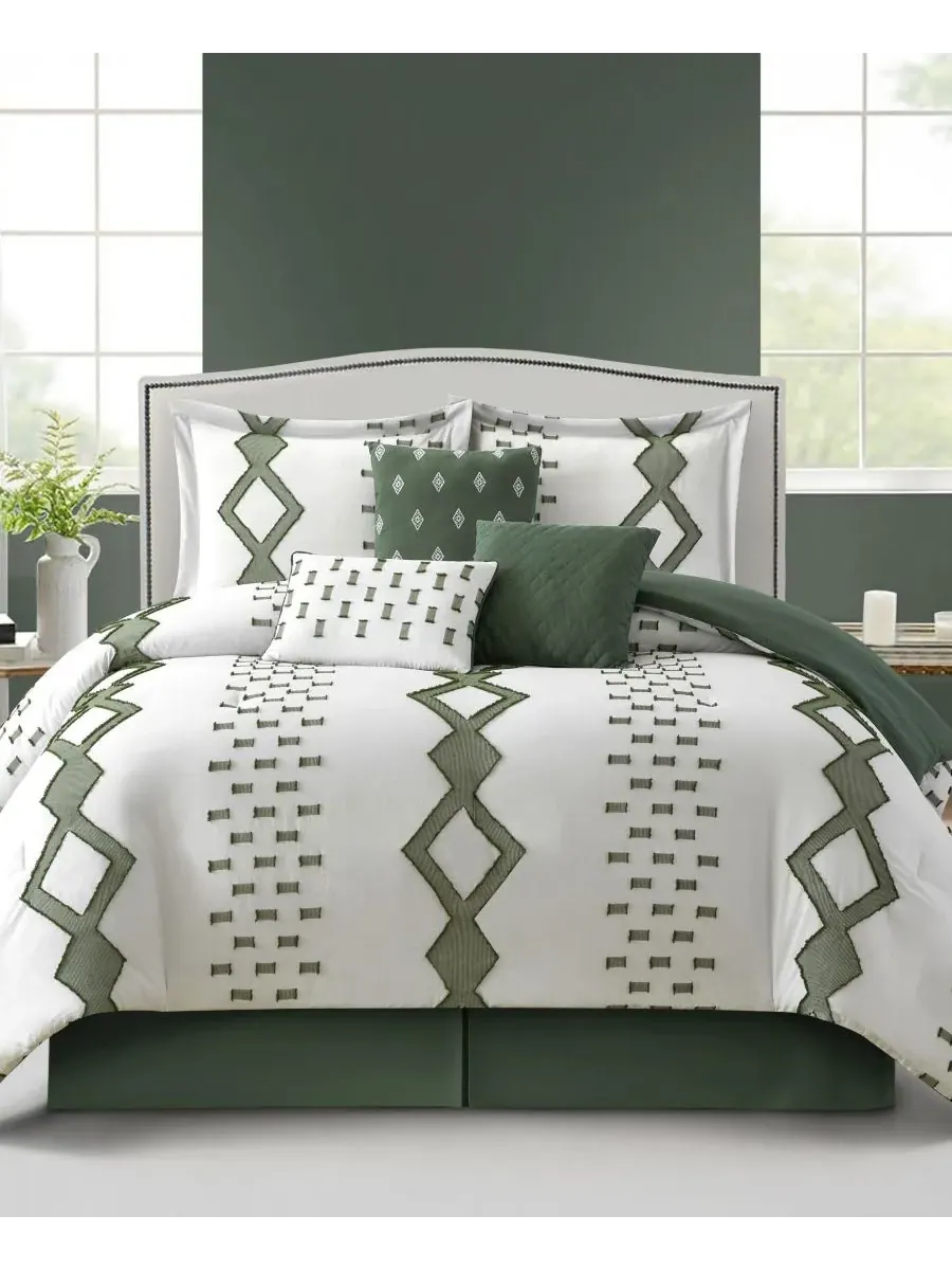 Комплект постельного белья Sanissa Geometric из 7 предметов, размер Queen Stratford Park