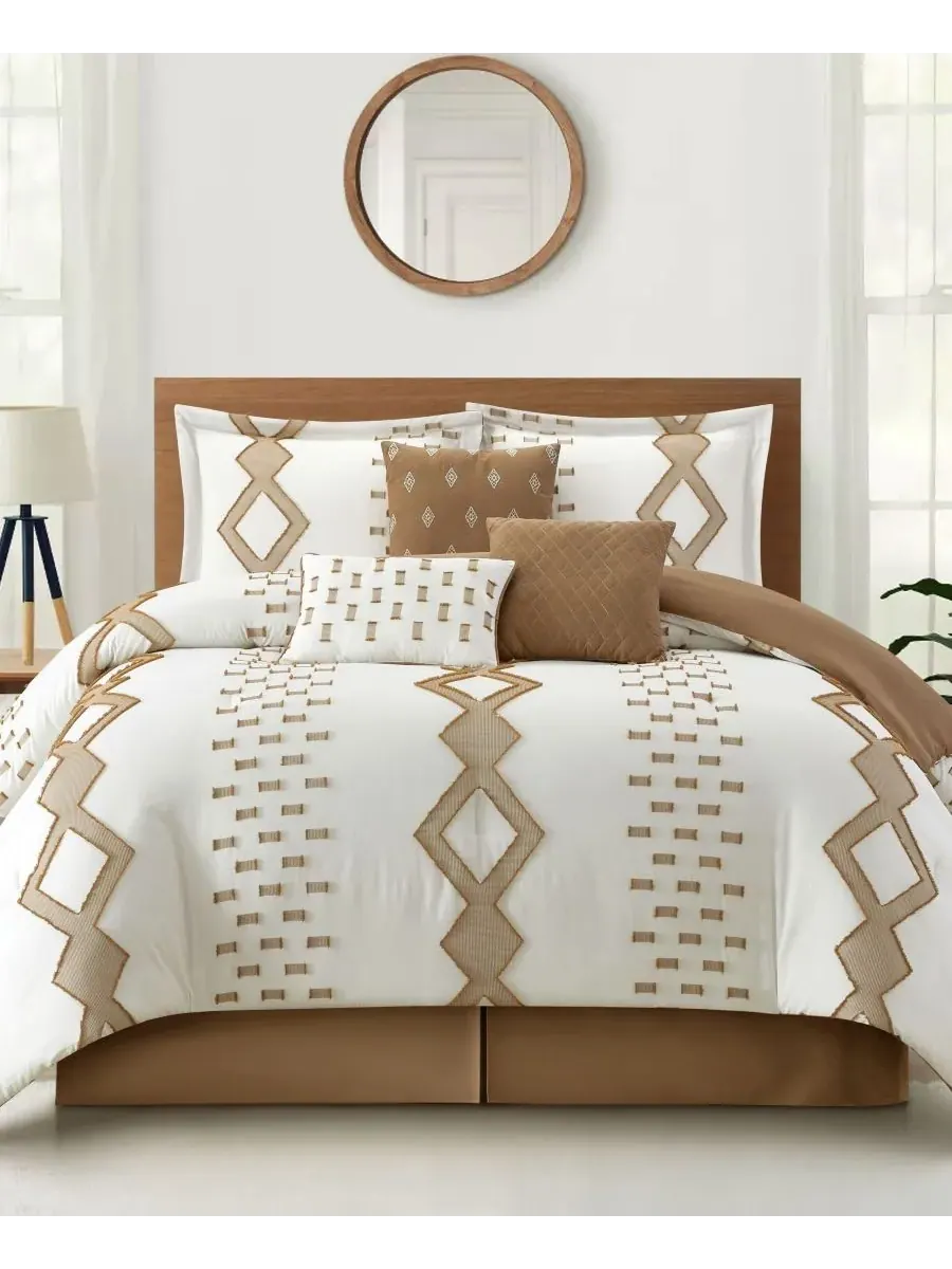 Комплект постельного белья Sanissa Geometric из 7 предметов, размер Queen Stratford Park