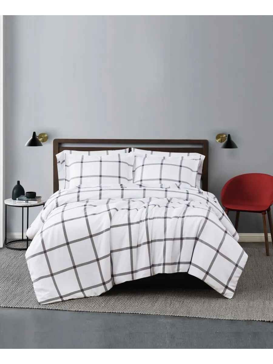 Комплект постельного белья из двух предметов с принтом в клетку, размер Twin XL Truly Soft