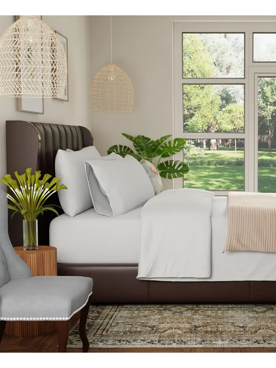 Комплект постельного белья из 6 предметов, Cotton Blend Color Sense — изображение 3 из 4, серебристый