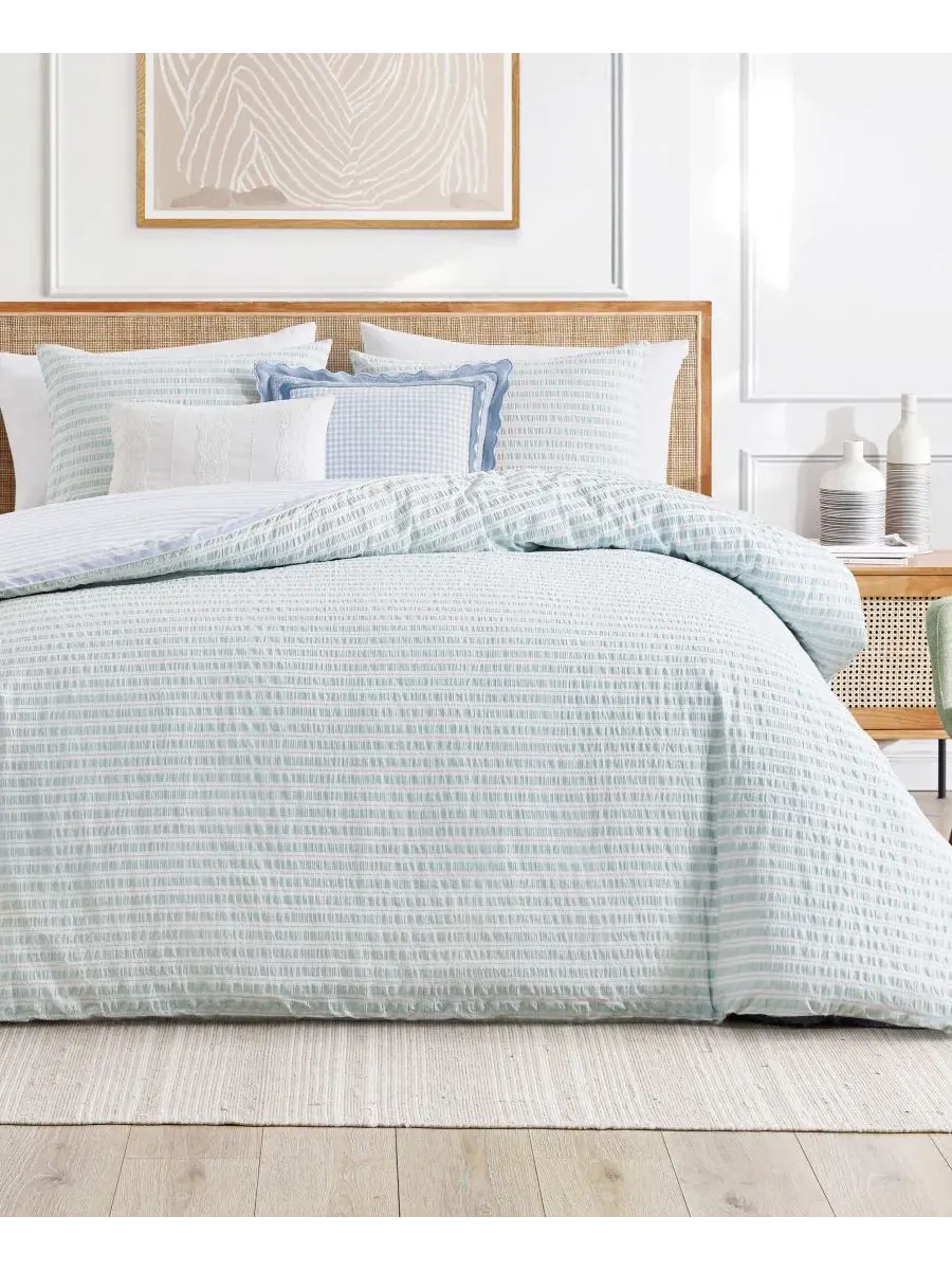 Комплект пододеяльников с полосатым принтом Seersucker Stripe Peri Home