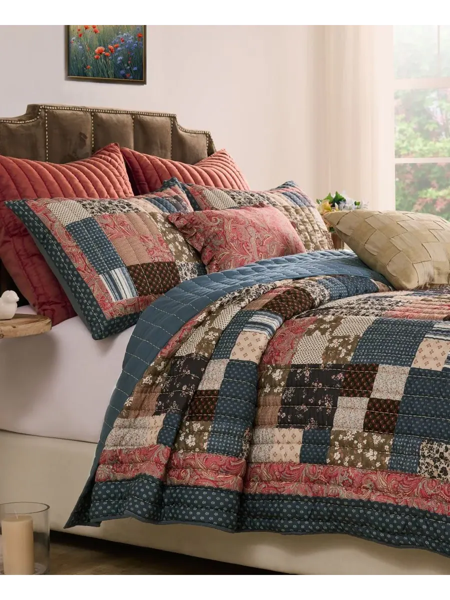 Комплект постельного белья Shiloh Patchwork из 3 предметов, размер Full/Queen Greenland Home