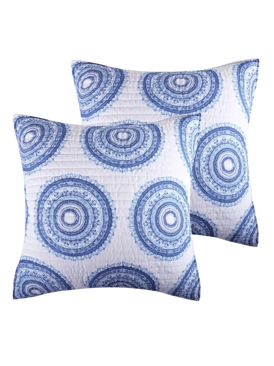 Комплект из 2 подушек Home Batik Ocean, европейский стиль Levtex — изображение 1 из 4, синий