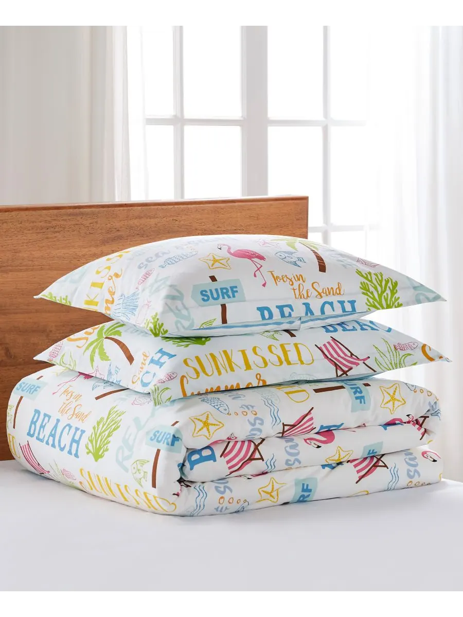 Двусторонний комплект постельного белья Beach Days из 2 предметов, размер Twin/Twin XL Levtex — изображение 4 из 7, мульти