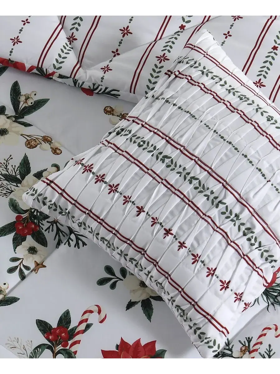 Комплект постельного белья Christmas Trimmings 3-Piece, Twin Lenox — изображение 5 из 10, мульти