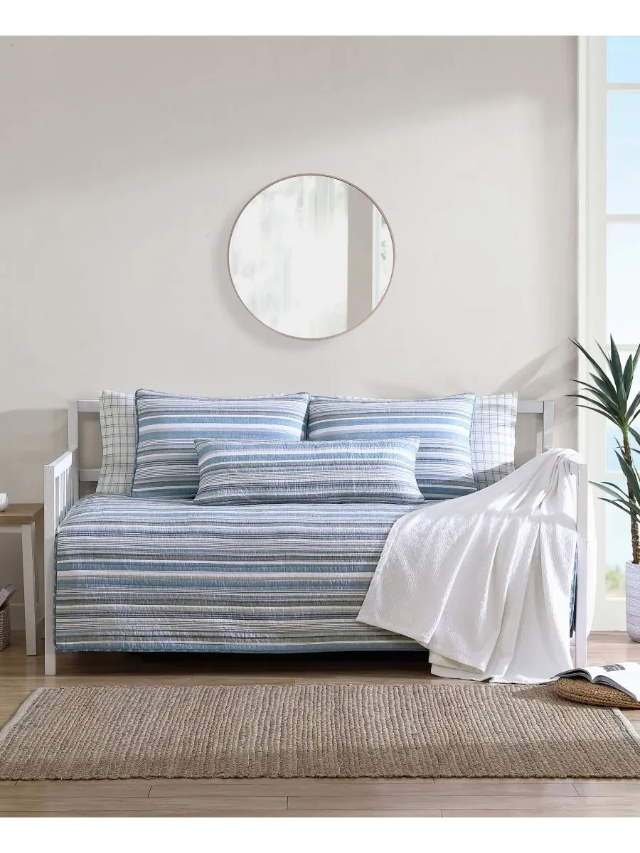 Комплект постельного белья Jettison для кушетки Nautica, синий/серый, размер Daybed
