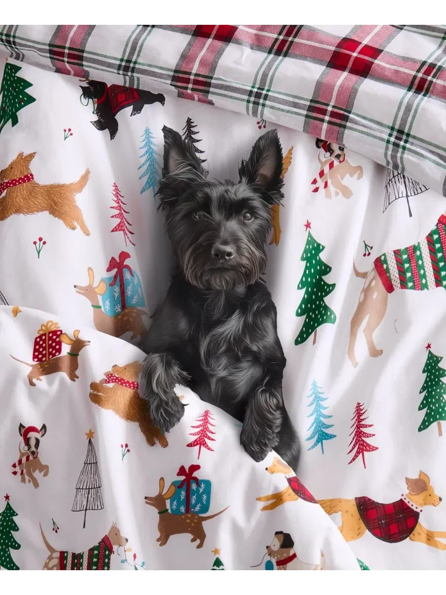 Комплект двустороннего одеяла Jingle Paws с наволочкой Levtex Home — изображение 2 из 6, мульти
