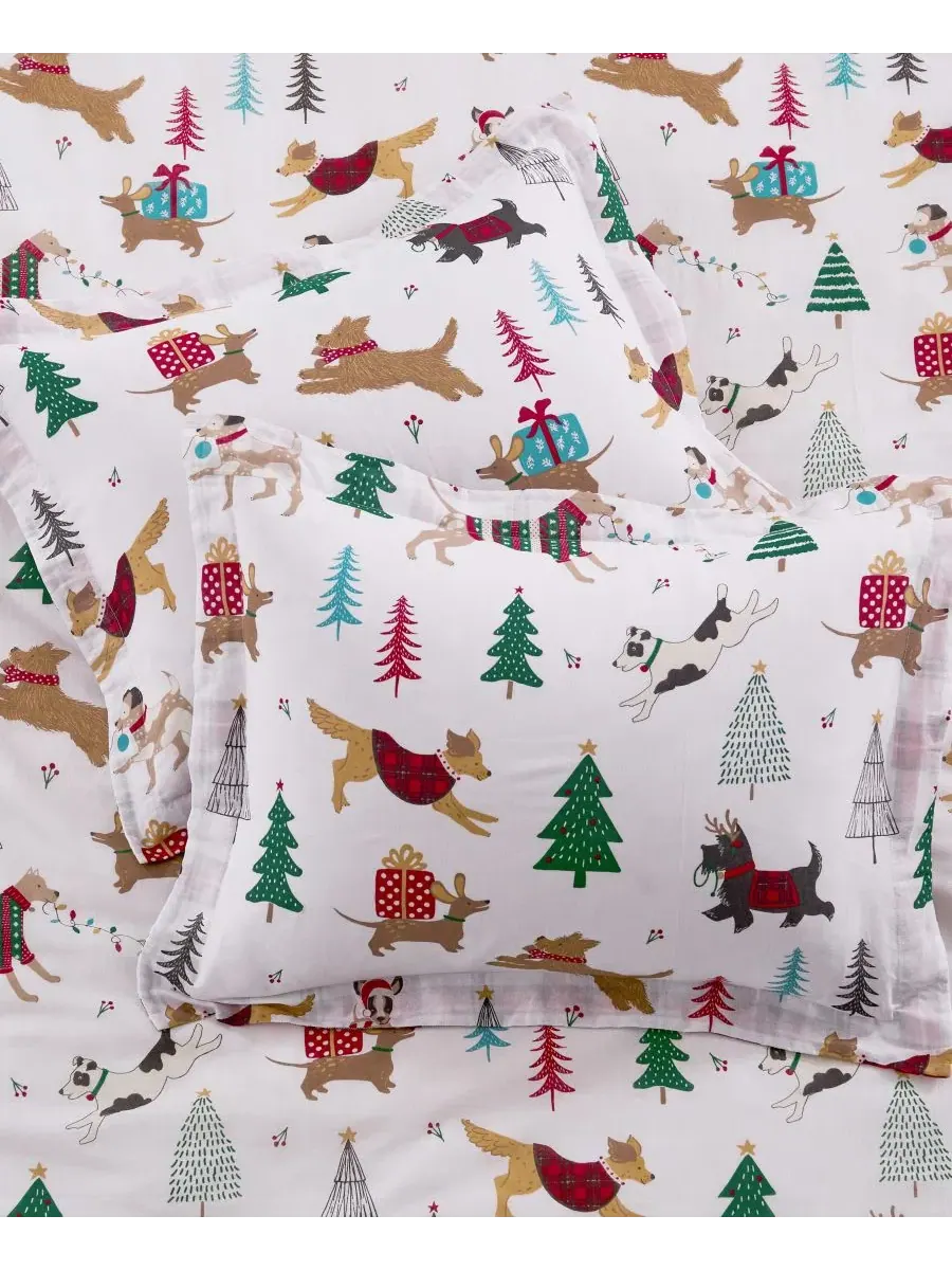 Комплект двустороннего одеяла Jingle Paws с наволочкой Levtex Home — изображение 4 из 6, мульти