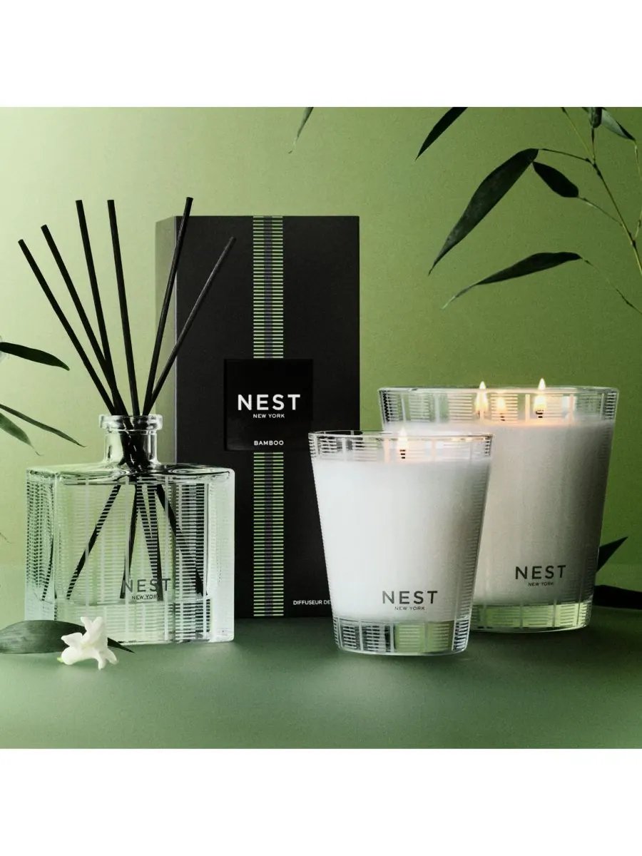 NEST New York Бамбуковая свеча с тремя фитилями, 21,1 унции — изображение 5 из 5, бежевый