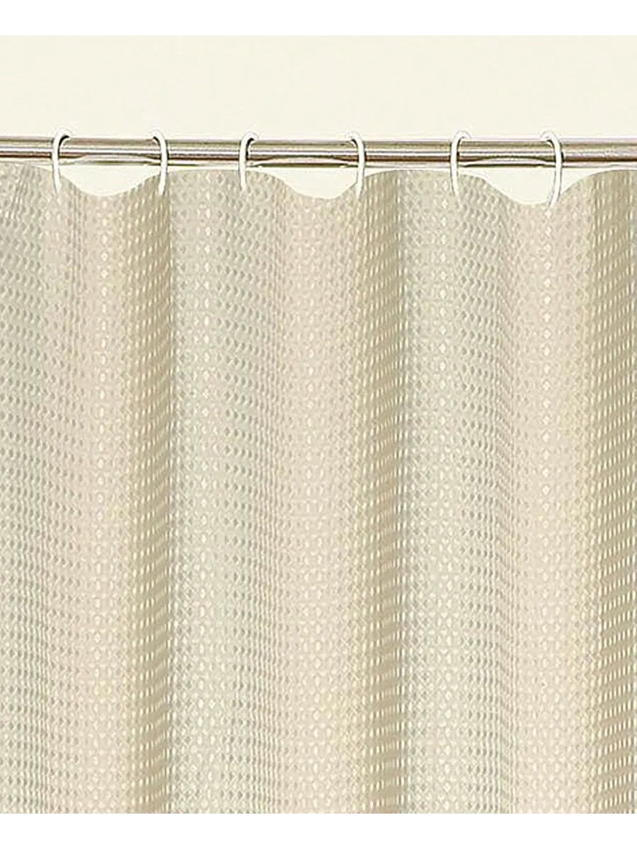 Шторка для душа с вафельным плетением, 70 x 72 дюйма Dainty Home — изображение 2 из 3, бежевый
