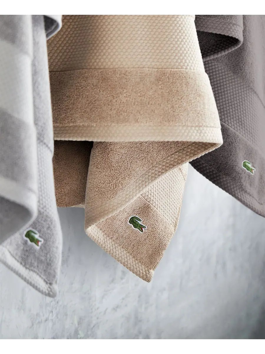 Антимикробное полотенце для рук Heritage из хлопка Supima, 40 см x 76 см Lacoste Home, Mint, Hand — изображение 9 из 10, мята