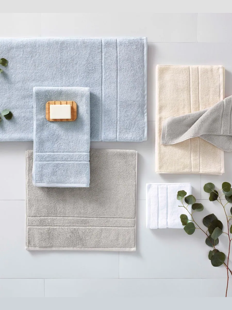 Набор из 2 полотенец для рук Martex из хлопка Supima с низким содержанием ворса Clean Design Home — изображение 5 из 5, белый