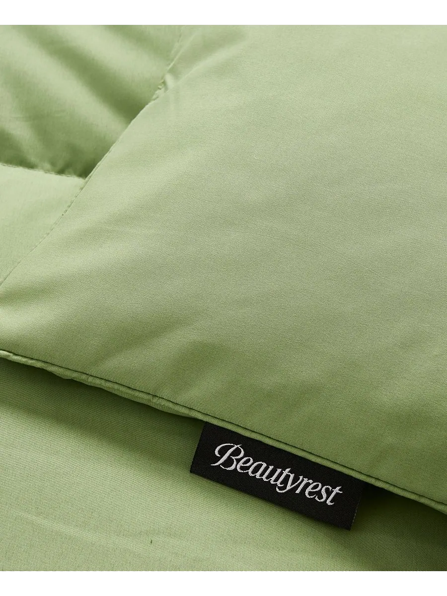 Одеяло из цветного микрофибрового пера и пуха, размер Twin Beautyrest — изображение 3 из 6, шалфейный