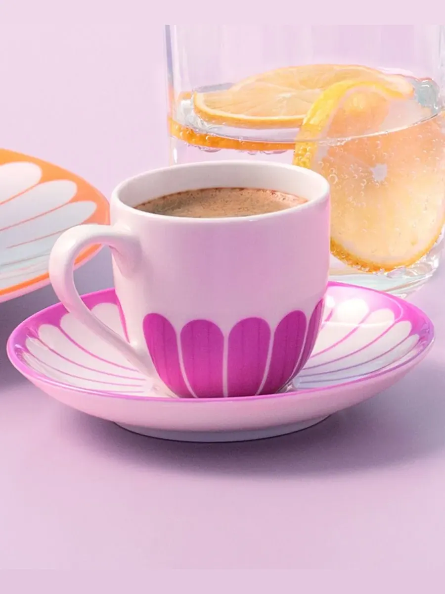 Абстрактное цветение Флер, чашка эспрессо Villeroy & Boch — изображение 2 из 2, розовый