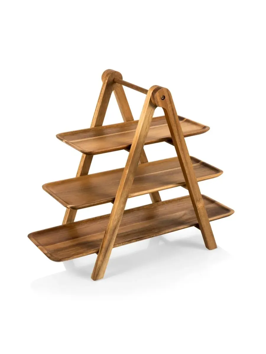 Сервировочная станция Toscana by Serving Ladder с 3 ярусами Picnic Time — изображение 1 из 10, коричневый